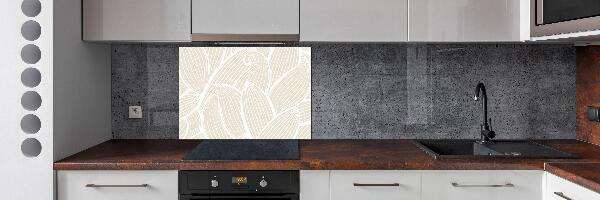 Achterwand keuken Bladerenpatroon