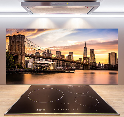 Glazen achterwand keuken Brooklynbrug