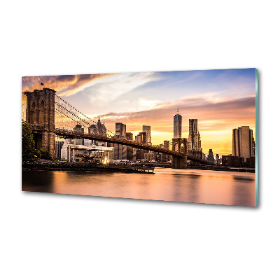 Glazen achterwand keuken Brooklynbrug