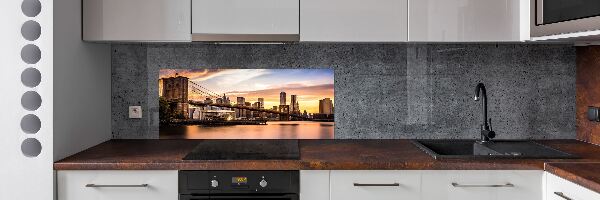 Glazen achterwand keuken Brooklynbrug