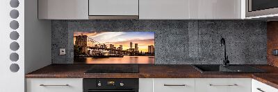 Glazen achterwand keuken Brooklynbrug
