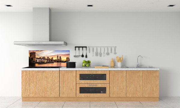 Glazen achterwand keuken Brooklynbrug