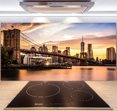 Glazen achterwand keuken Brooklynbrug