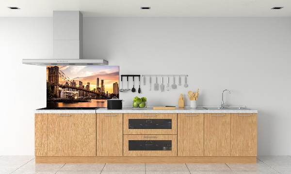 Glazen achterwand keuken Brooklynbrug
