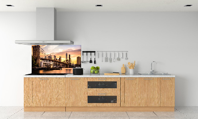 Glazen achterwand keuken Brooklynbrug