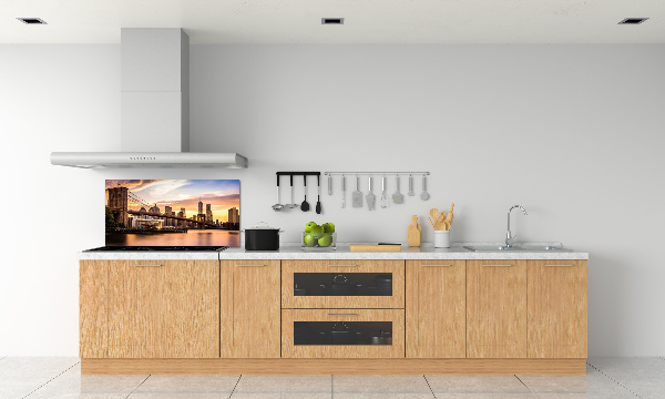 Glazen achterwand keuken Brooklynbrug