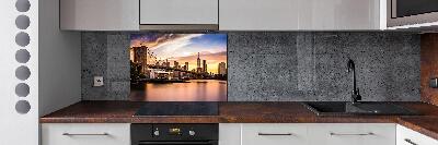 Glazen achterwand keuken Brooklynbrug