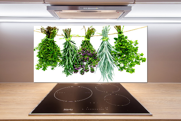 Achterwand keuken Kruiden aan een touwtje