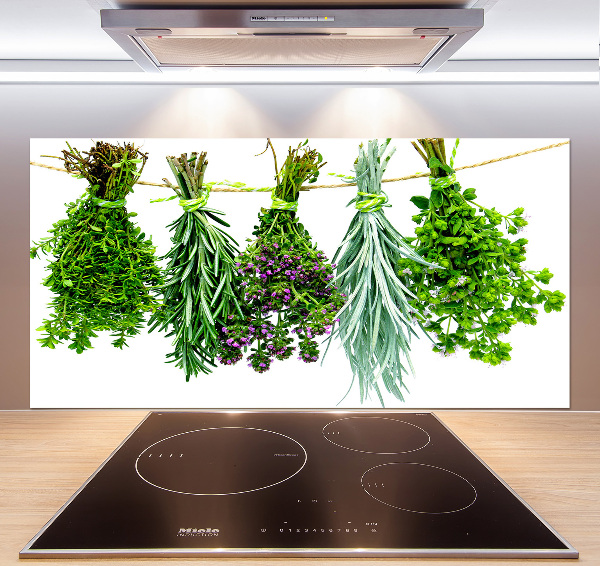 Achterwand keuken Kruiden aan een touwtje