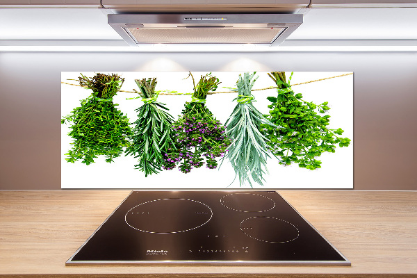 Achterwand keuken Kruiden aan een touwtje