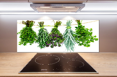 Achterwand keuken Kruiden aan een touwtje