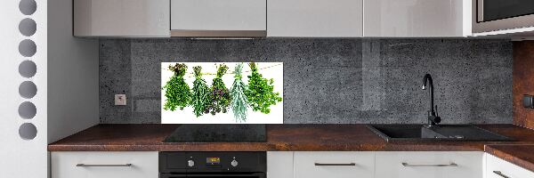 Achterwand keuken Kruiden aan een touwtje