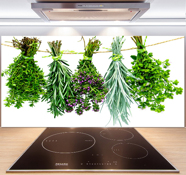 Achterwand keuken Kruiden aan een touwtje