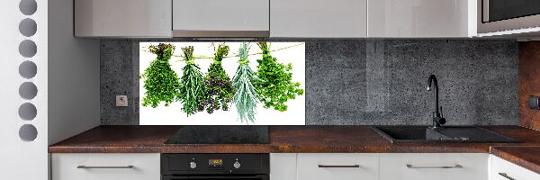 Achterwand keuken Kruiden aan een touwtje