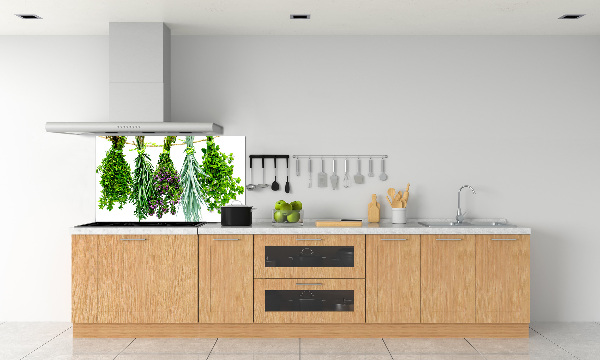 Achterwand keuken Kruiden aan een touwtje