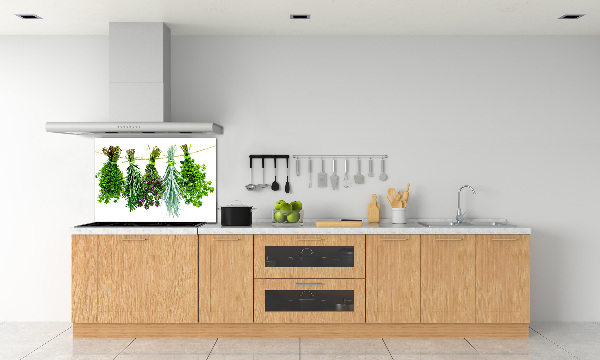 Achterwand keuken Kruiden aan een touwtje