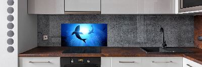 Keuken achterwand Twee haaien