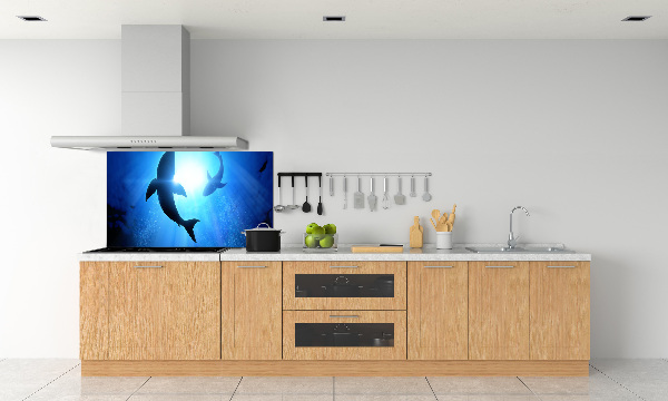 Keuken achterwand Twee haaien