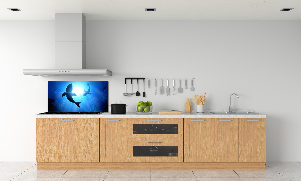 Keuken achterwand Twee haaien