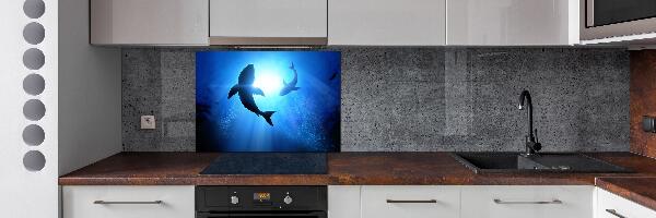 Keuken achterwand Twee haaien