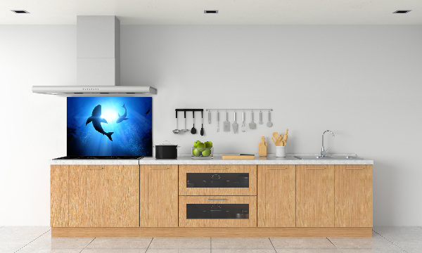 Keuken achterwand Twee haaien