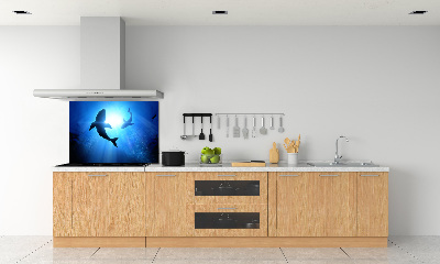 Keuken achterwand Twee haaien