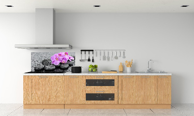 Panel do kuchni Storczyki kamienie