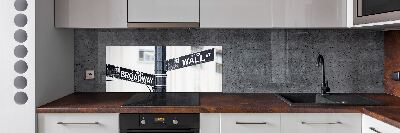 Keuken achterwand Wall Street-bord