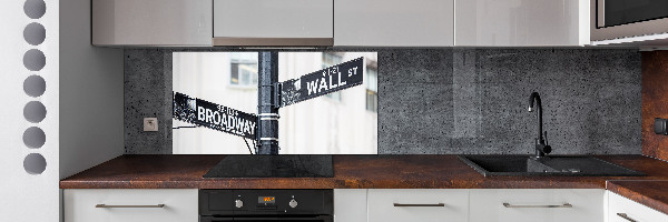 Keuken achterwand Wall Street-bord