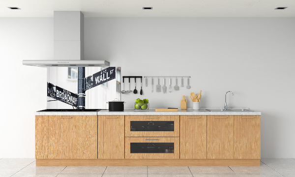 Keuken achterwand Wall Street-bord