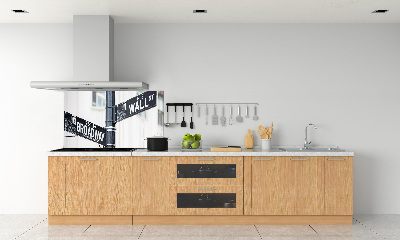 Keuken achterwand Wall Street-bord
