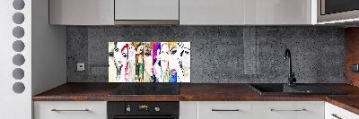 Glazen achterwand keuken Vrouwenportretten
