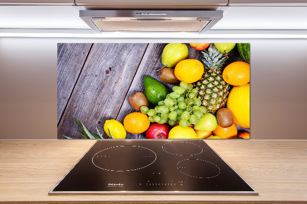Spatplaat keuken Fruit aan hout