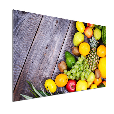 Spatplaat keuken Fruit aan hout