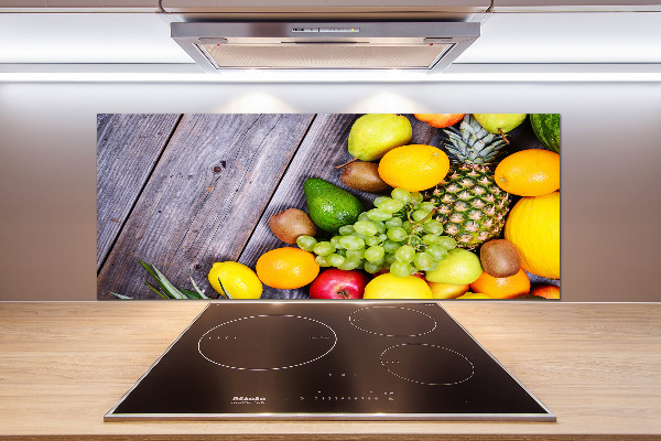 Spatplaat keuken Fruit aan hout