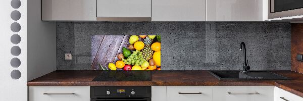 Spatplaat keuken Fruit aan hout