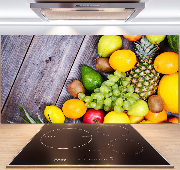 Spatplaat keuken Fruit aan hout