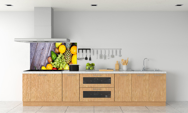 Spatplaat keuken Fruit aan hout