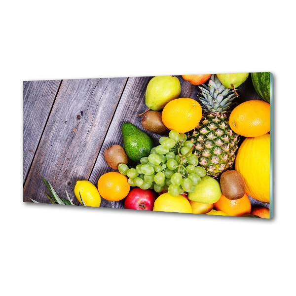 Spatplaat keuken Fruit aan hout