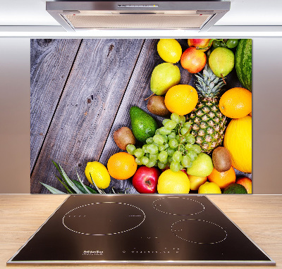 Panel do kuchni Owoce na drewnie