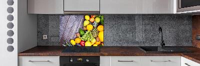 Spatplaat keuken Fruit aan hout