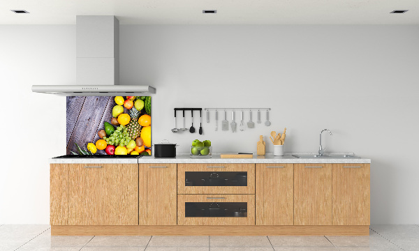 Spatplaat keuken Fruit aan hout