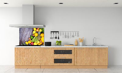 Spatplaat keuken Fruit aan hout