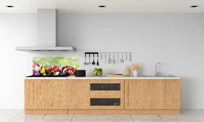 Panel do kuchni Kolorowe tulipany