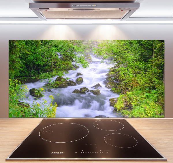 Glazen achterwand keuken Bergrivier