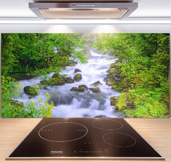 Glazen achterwand keuken Bergrivier
