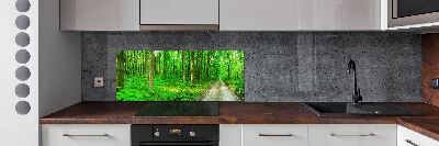 Spatscherm keuken Bomen in het bos