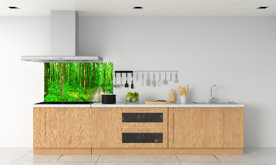 Spatscherm keuken Bomen in het bos