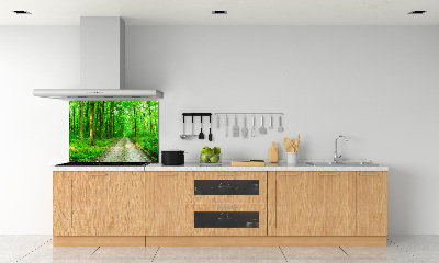 Spatscherm keuken Bomen in het bos