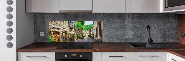 Glazen achterwand keuken Een charmante straat